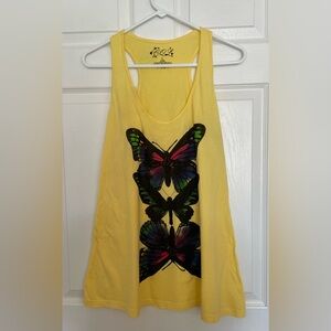 Butterfly print tank top, never worn